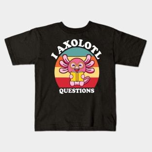 i Axolotl Question Retro Vintage 90s Axolotl Kids T-Shirt